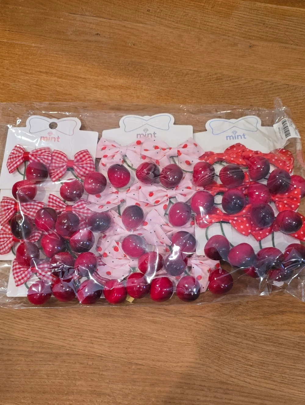 BULK Cherry Bow Barrettes